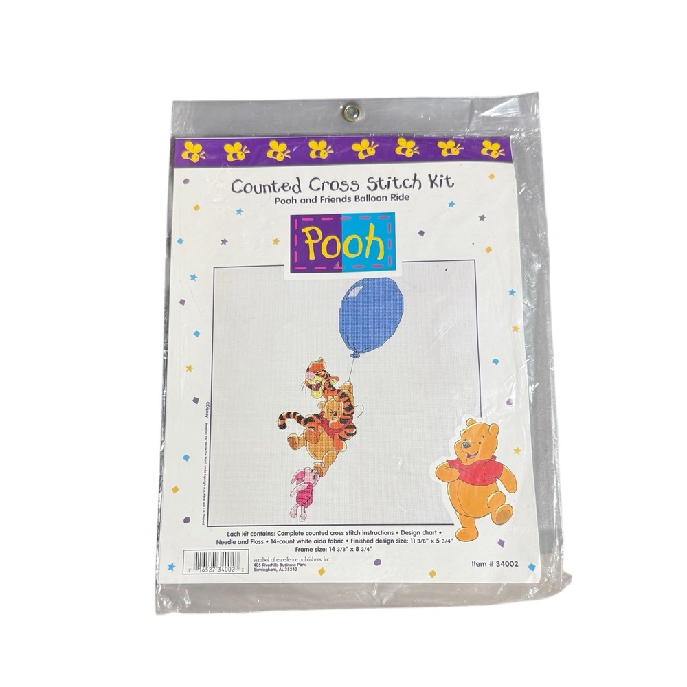 Counted Cross Stitch Kit
Pooh and Friends Balloon Ride Disney Kit #34002